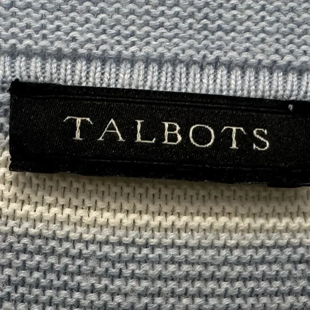 Talbots Sweater Women’s Long Sleeve‎ Pullover Size X-Large Blue White Stripes - Picture 2 of 7